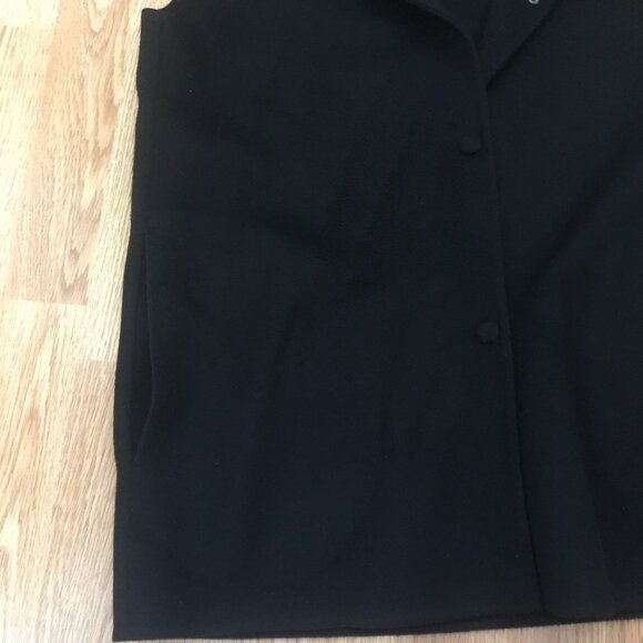Theory Clairene Wool Cashmere Black Hooded Vest Size S - Picture 7 of 10
